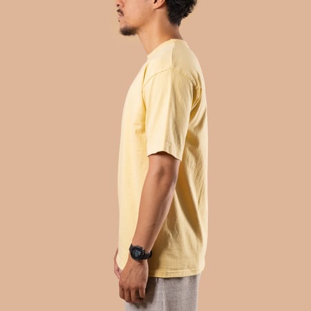 7.7oz Fallen Cotton S/S Tee Light Yellow