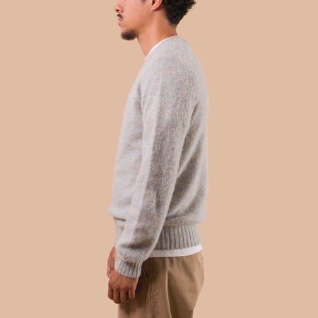 flaneurs pull HARLEY OF SCOTLAND Shaggy Crew Neck Aurora side