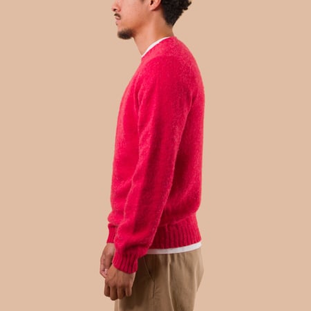 flaneurs pull HARLEY OF SCOTLAND Shaggy Crew Neck damask side