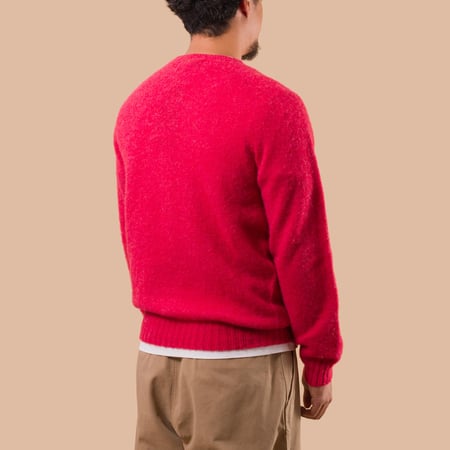 flaneurs pull HARLEY OF SCOTLAND Shaggy Crew Neck damask back
