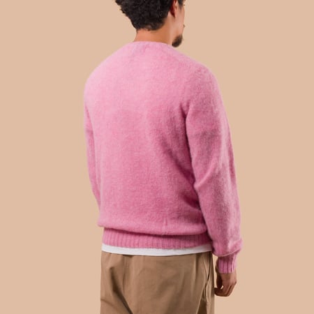 flaneurs pull HARLEY OF SCOTLAND Shaggy Crew Neck Sakura back