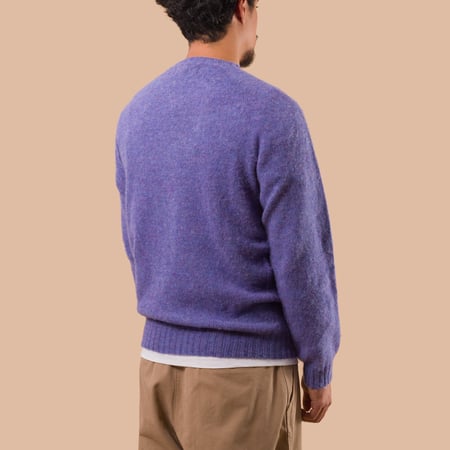 flaneurs pull HARLEY OF SCOTLAND Shaggy Crew Neck Wisteria back