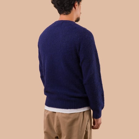 flaneurs pull HARLEY OF SCOTLAND Shaggy Crew Neck NightSky back