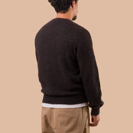 flaneurs pull HARLEY OF SCOTLAND Shaggy Crew Neck Volcano back