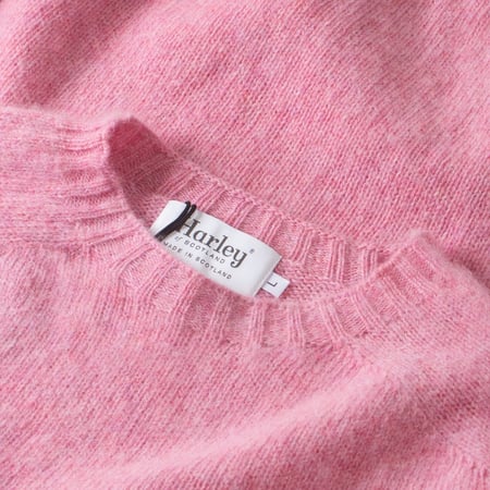 flaneurs pull HARLEY OF SCOTLAND Shaggy Crew Neck sakura detail    (2)