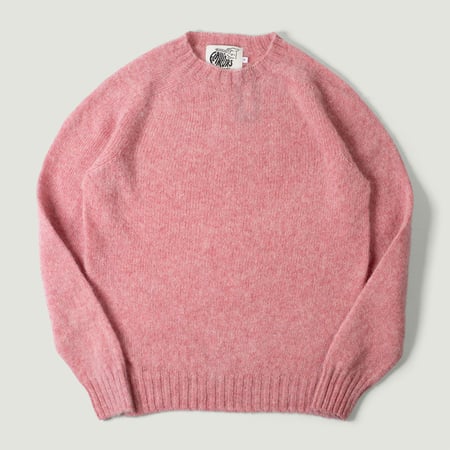 Shaggy Crew Neck Sweater Sea Pink