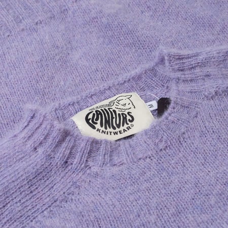Shaggy Crew Neck Sweater Lavender