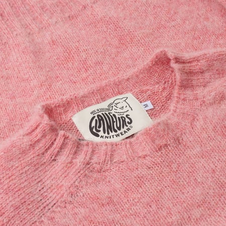 Shaggy Crew Neck Sweater Sea Pink