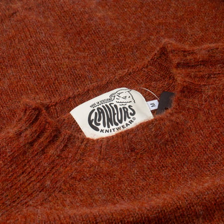 Shaggy Crew Neck Sweater Terracotta