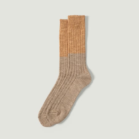 Wool Cotton Slab Socks Fish & Chips