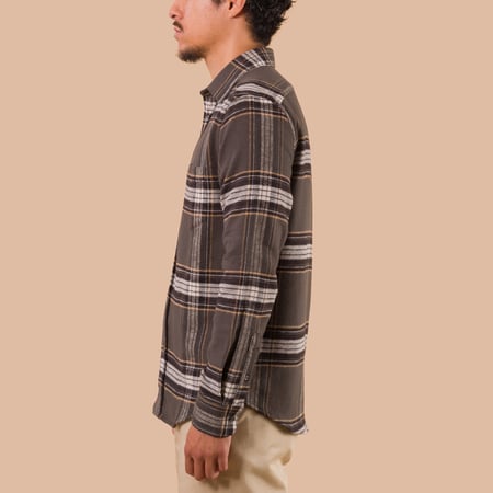 image flaneurs Portuguese Flannel Spindle Shirt de profil