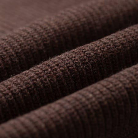 Image flâneurs FRIZMWORKS / Heavy Wool Round Cardigan Choco détail matière