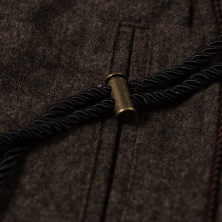 Image flâneurs FRIZMWORKS / Wool Easy Pants Forest Black détail cordon