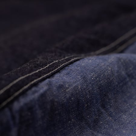 Image Flâneurs NIGEL CABOURN / Utility Shirt Type2 Denim Indigo détail matière