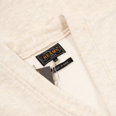 Sweat V Cardigan Raised Back Oatmeal
