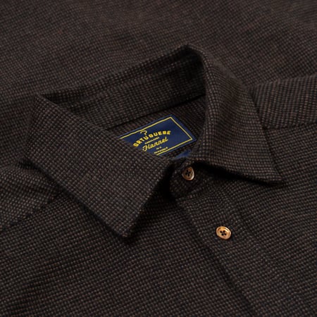 flaneurs Portuguese Flannel Sounds Shirt Brown details (2)