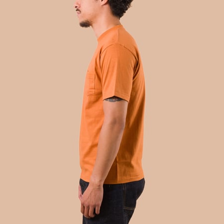 tee-shirt Denime  side Lot. 273 Crew Neck Pocket T-Shirt Brick