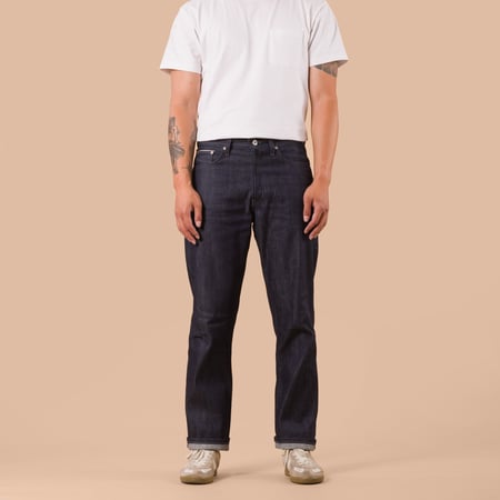 flaneurs NAKED & FAMOUS TrueGuy Indigo Selvedge worn front