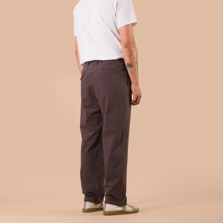 Stretch Wide Trousers Bistre