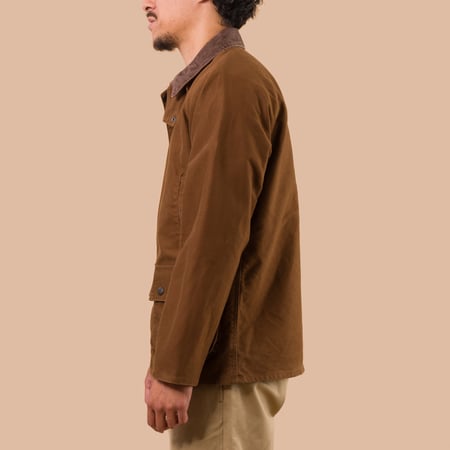 F2361 Heavy Moleskin Riding Jacket Brown