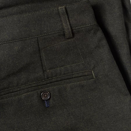 Recycled Italian Tweed Military Chino Olive
