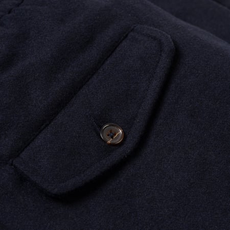 flaneurs details UNIVERSAL WORKS Dublin Wool Mix Oxford Pant Dark Navy (3)