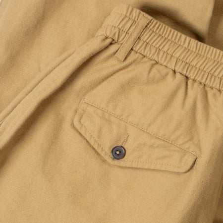 flaneurs worn side UNIVERSAL WORKS Brushed Moleskin Sand (3)