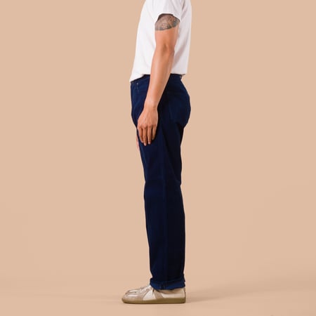 Flaneurs FOB FACTORY F1154 Indigo Corduroy worn side