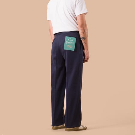 flaneurs BARNSTORMER 1849 FOB Factory American Fit Dobby Chinos Navy worn back