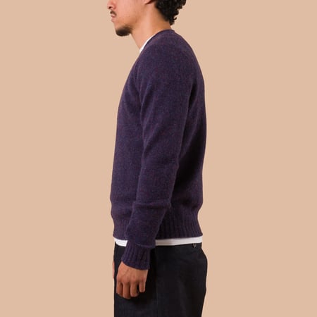 Image Flâneurs JAMIESON'S / Crewneck Saddle Shoulder Sweater Dusk profil