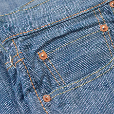 flaneurs details PURE BLUE JAPAN 1186-2 14oz Slub Chambray Relaxed Tapered (3)