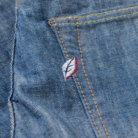 flaneurs details PURE BLUE JAPAN 1186-2 14oz Slub Chambray Relaxed Tapered (2)