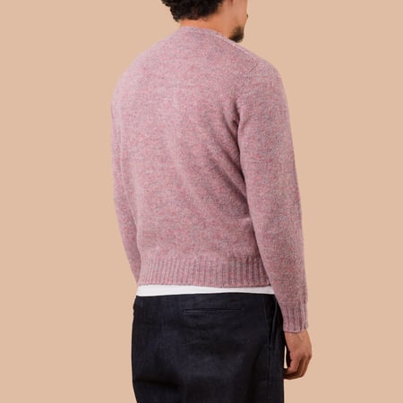 Image Flâneurs JAMIESON'S / Crewneck Saddle Shoulder Sweater Wild Violet dos