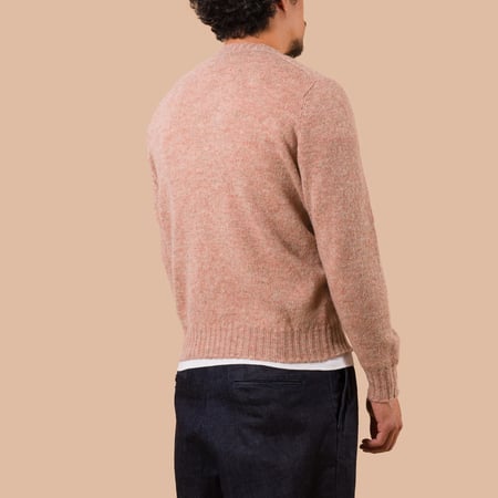 Image Flâneurs JAMIESON'S / Crewneck Saddle Shoulder Sweater Oyster dos