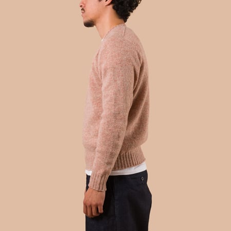 Image Flâneurs JAMIESON'S / Crewneck Saddle Shoulder Sweater Oyster profil