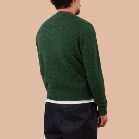 Image Flâneurs JAMIESON'S / Crewneck Saddle Shoulder Sweater Fern dos