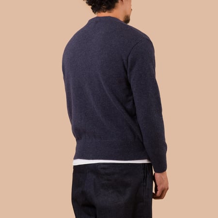 Image Flâneurs NITTO KNITWEAR / Cardigan Armen  Navy Mix  dos