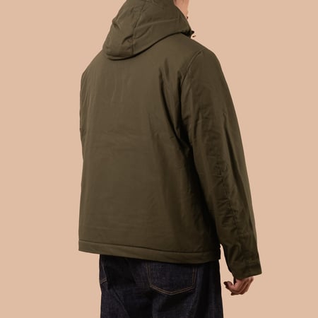 Image Flâneurs MANIFATTURA CECCARELLI / Lined Shelter Jacket Military Green dos