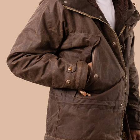 Image flâneurs MANIFATTURA CECCARELLI / Mountain Jacket Dark Tan face détail 2