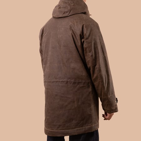 Image flâneurs MANIFATTURA CECCARELLI / Long Mountain Jacket Dark Tan dos