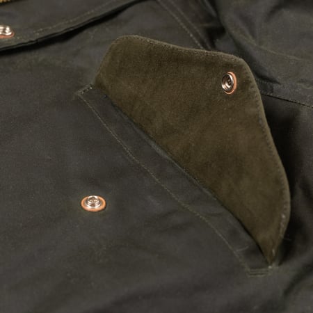 MANIFATTURA CECCARELLI parka flâneurs New Fisherman Parka Dark Green détail poche