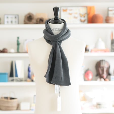 Merino Socks Charcoal Scarf