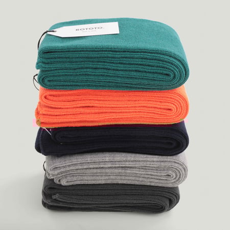 Merino Socks Charcoal Scarf
