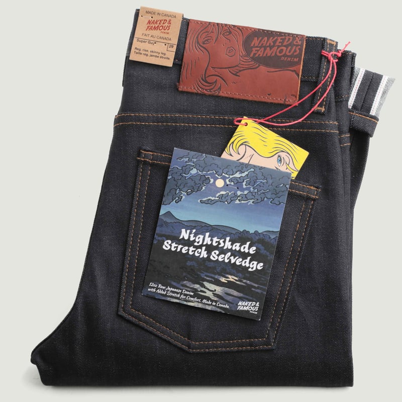 vignette photo flâneurs NAKED & FAMOUS SuperGuy Nightshade Stretch Selvedge