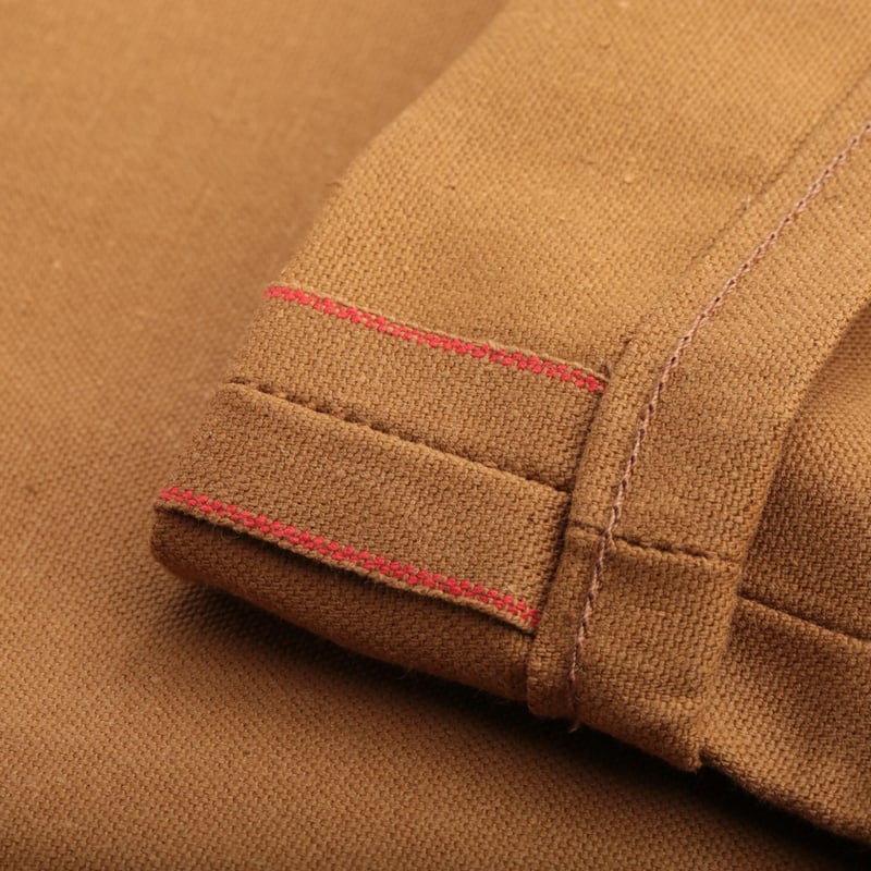 flâneurs NAKED & FAMOUS SuperGuy Army Green "Duck" Canvas Selvedge selvedge ID