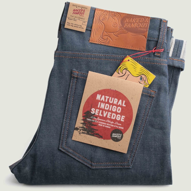 NAKED & FAMOUS SuperGuy Natural Indigo Selvedge Flâneurs Vignette