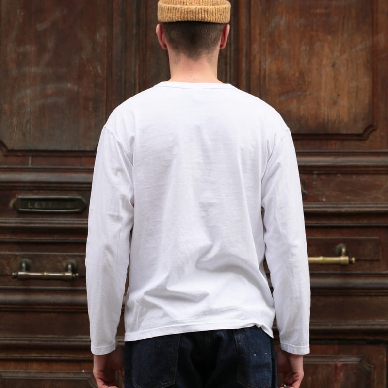 L/S Henley Tee White