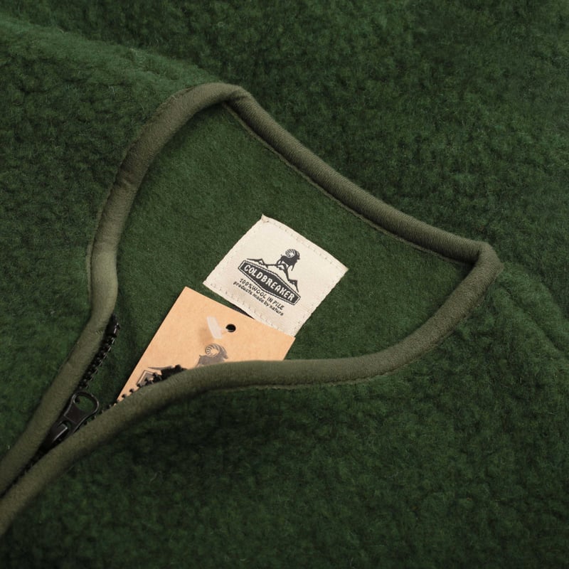 Coldbreaker Wool Sleeveless Jacket - Pepitko Vest Dark Green