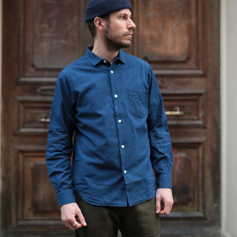 JAPAN BLUE / Buono Shirt 5oz Deep Indigo Selvedge Chambray