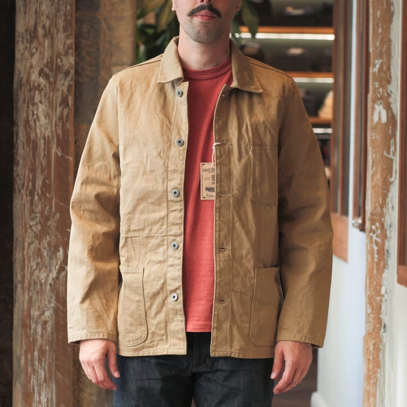 03501-KHBESF 12oz Coverall Jacket Khaki Beige